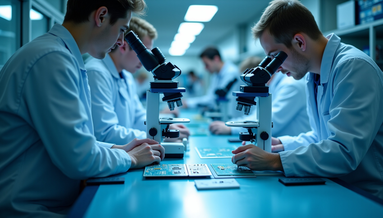 Circuits imprimés Würth Elektronik en cours de conception dans un laboratoire industriel