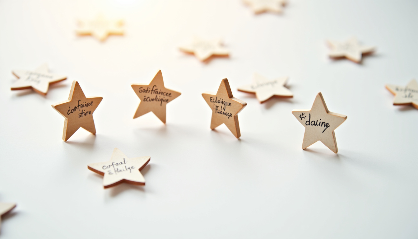 Représentation visuelle des avis clients sur Ohm Énergie avec des étoiles et des commentaires positifs